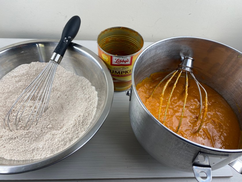 2 bowls: 1 for dry and 1 for wet. Combine individually then together. 